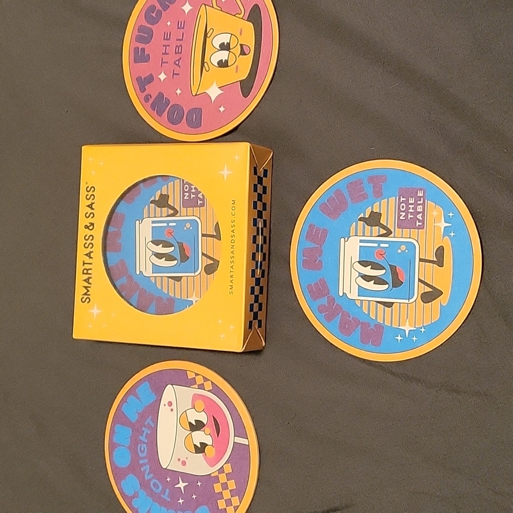 12 Smartass & Sass Coasters